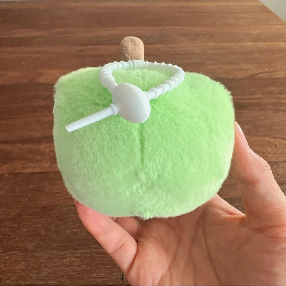 Cute Green Apple Plush Keychain Bag Charm Keychain Kawaii Soft Stuffed Gift